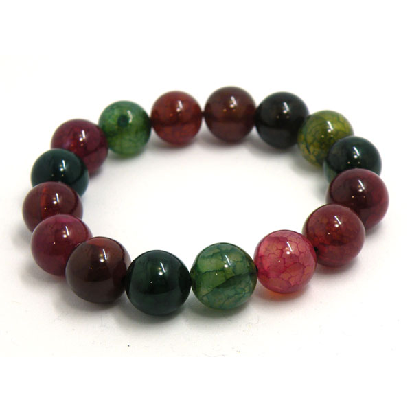 ドラゴンアゲート(染色) 【ブレスレット 1点もの】 約12mm 天然石