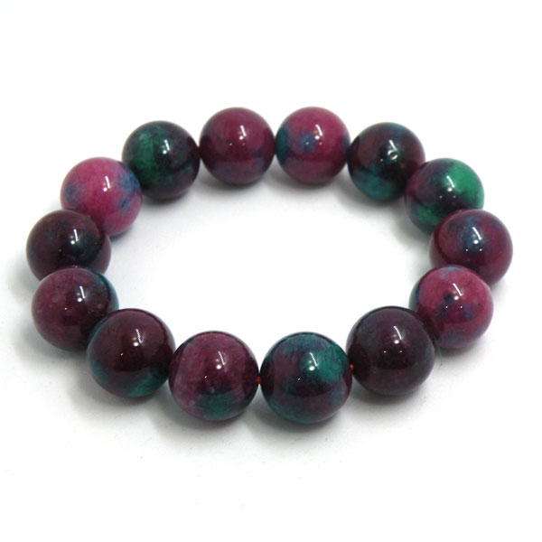 合成ルビーインゾイサイト 【ブレスレット 1点もの】 約14mm 天然石