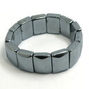 合成ヘマタイト 【ブレスレット 1点もの】 約14x20mm 天然石