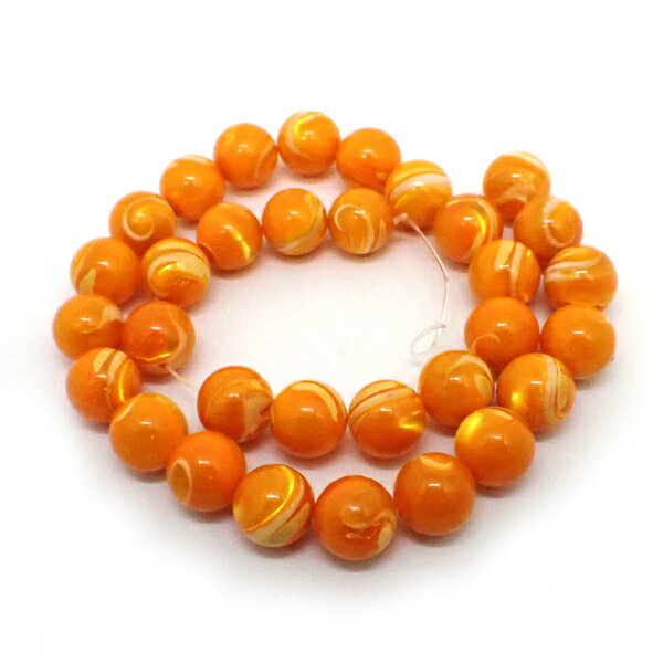 シェル貝マザーオブパール 【丸玉ビーズ 数量限定】 1連 約32cm 約8mm 天然石