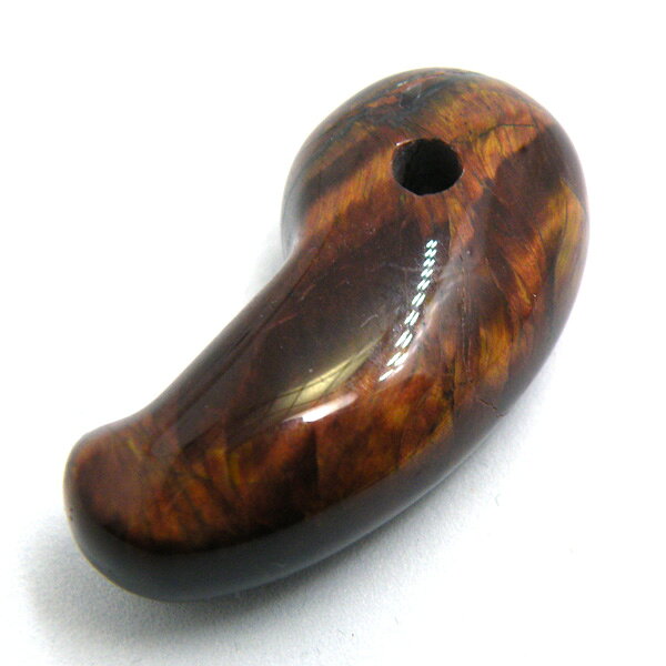 タイガーアイ 【勾玉 1点もの】 約35x17x12mm 天然石 原石 スピリチュアルストーン