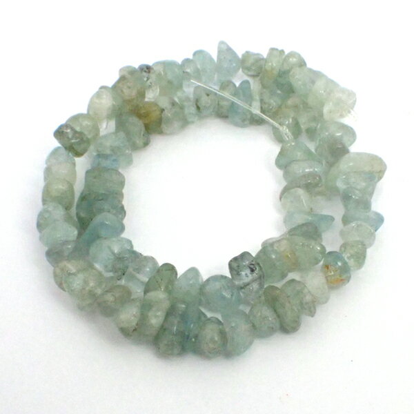 アクアマリン 【数量限定 チップさざれビーズ】 1連40cm 約5-12x3-7mm 天然石