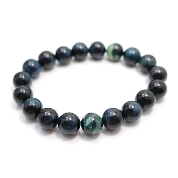 ブルータイガーアイ 【ブレスレット 1点もの】 約10mm 天然石 パワーストーン スピリチュアルストーン
