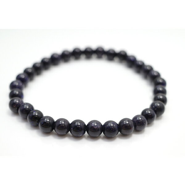 ブルーゴールドサンドストーン 【ブレスレット 1点もの】 約6mm 天然石 パワーストーン スピリチュアルストーン