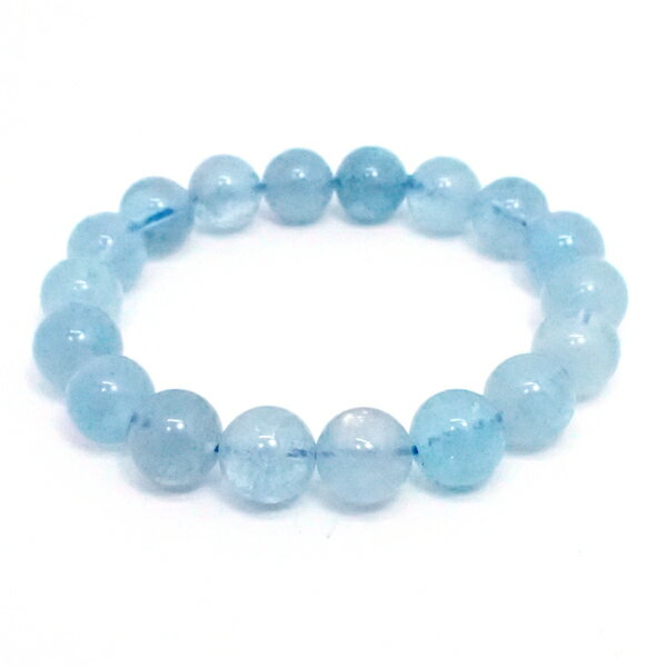 アクアマリン 【ブレスレット 1点もの】 約11mm 天然石 パワーストーン スピリチュアルストーン