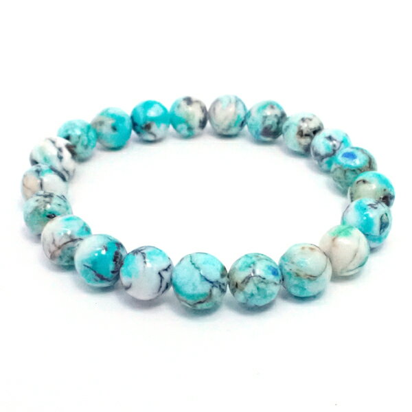 アズライトイングラナイト・シリカ 【ブレスレット 1点もの】 約9mm 天然石 パワーストーン スピリチュアルストーン