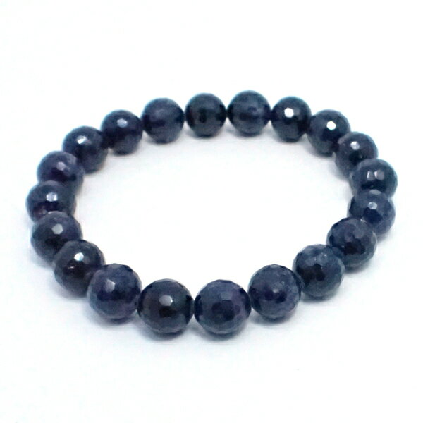 サファイア 【ブレスレット 1点もの】 約10mm 天然石 パワーストーン スピリチュアルストーン