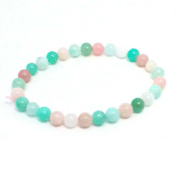 クォーツァイト 【ブレスレット 1点もの】 約6mm 天然石 パワーストーン スピリチュアルストーン