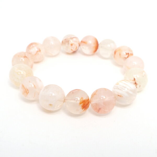 チェリーブロッサムアゲート 【ブレスレット 1点もの】 約13-14mm 天然石 パワーストーン スピリチュアルストーン