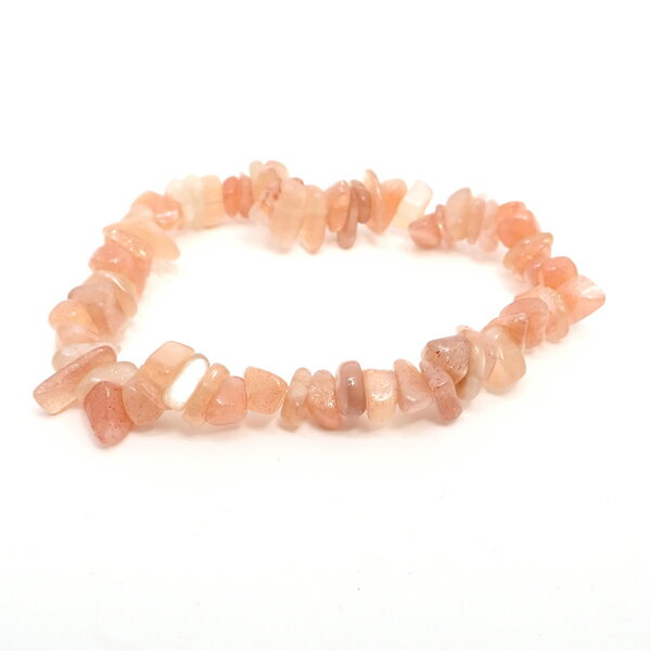 サンストーン 【ブレスレット 1点もの】 約6-12x3-5mm 天然石 パワーストーン スピリチュアルストーン