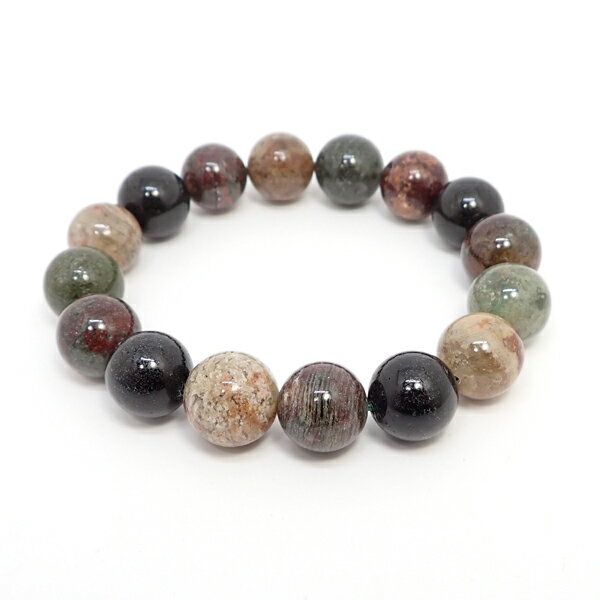 ジャスパー 【ブレスレット 1点もの】 約13-14mm 天然石 パワーストーン スピリチュアル