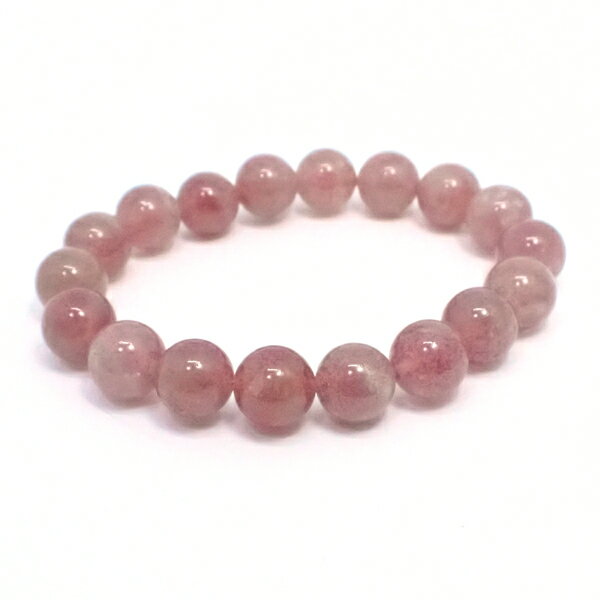 ストロベリークォーツ 【ブレスレット 1点もの】 約10mm 天然石 パワーストーン スピリチュアル