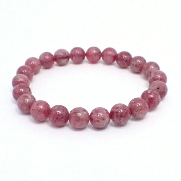 ストロベリークォーツ 【ブレスレット 1点もの】 約8mm 天然石 パワーストーン スピリチュアル