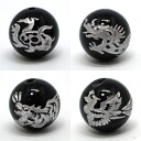 オニキス 【丸玉四神ビーズ 数量限定】4個セット 約12mm 天然石 パワーストーン