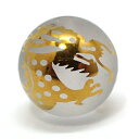 クォーツ水晶(転写プリント) 丸玉龍ビーズ 単品 約14mm 《1個》 天然石