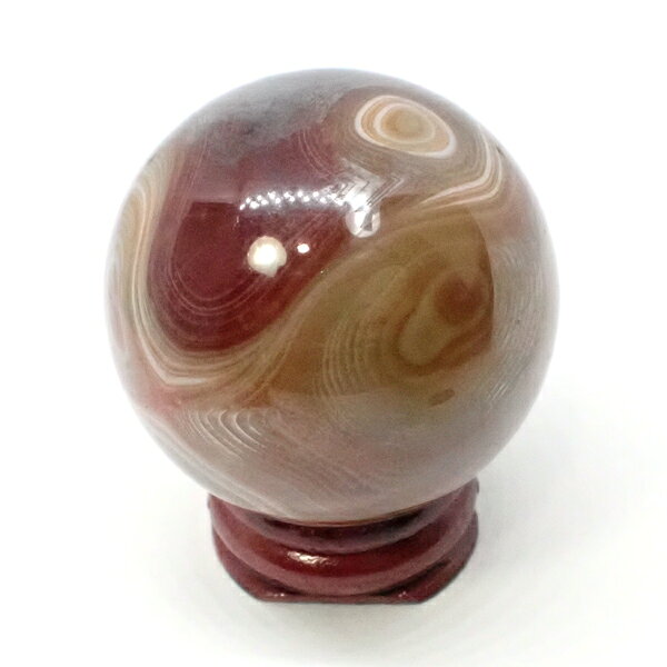 瑪瑙めのう  丸玉 1点もの 天然石 置物 約44mm スフィア (Sphere) 天然...