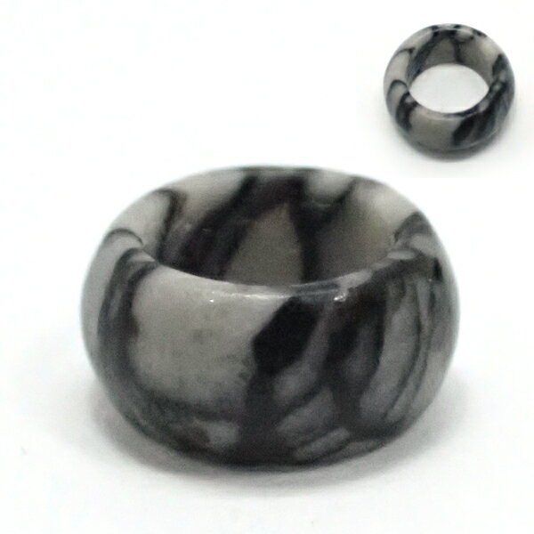 ジャスパー ロンデルビーズ 約8x4.5mm(穴径5mm) 2個セット 天然石