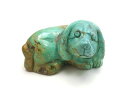 彫刻1点もの ターコイズ トルコ石 犬 いぬ ドッグ 天然石 原石 コレクション 置物 インテリア