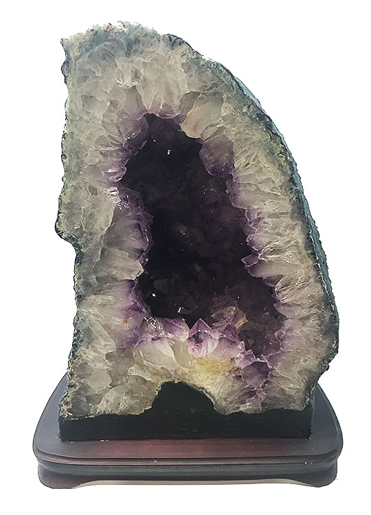 gs-sp-403 天然石 アメジスト 原石 ドーム 1点もの 台座付き クラスター 約210x190x140mm 1個