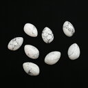 ハウライト/マグネサイト カボション 約13x20mm ルース 天然石 裸石