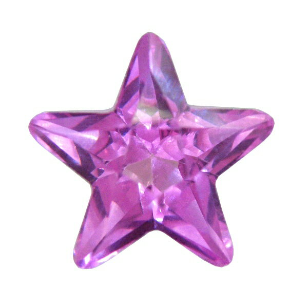 人工 合成 ピンクサファイア スターカット 【11x11.5x7.5mm】 ルース 天然石 裸石
