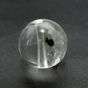 星入り 水晶 クォーツ 丸ビーズ 貫通穴 12mm 【1点もの】 天然石 パワーストーン