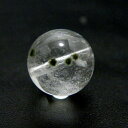 星入り 水晶 クォーツ 丸ビーズ 貫通穴 12mm 【1点もの】 天然石 パワーストーン