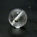 星入り 水晶 クォーツ 丸ビーズ 貫通穴 12mm 【1点もの】 天然石 パワーストーン