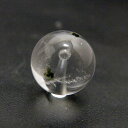 星入り 水晶 クォーツ 丸ビーズ 貫通穴 12mm 【1点もの】 天然石 パワーストーン