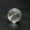 星入り 水晶 クォーツ 丸ビーズ 貫通穴 12mm 【1点もの】 天然石 パワーストーン
