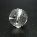 星入り 水晶 クォーツ 丸ビーズ 貫通穴 12mm 【1点もの】 天然石 パワーストーン