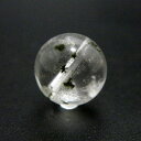 星入り 水晶 クォーツ 丸ビーズ 貫通穴 12mm 【1点もの】 天然石 パワーストーン
