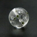 星入り 水晶 クォーツ 丸ビーズ 貫通穴 12mm 【1点もの】 天然石 パワーストーン