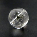 星入り 水晶 クォーツ 丸ビーズ 貫通穴 12mm 【1点もの】 天然石 パワーストーン