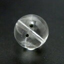 星入り 水晶 クォーツ 丸ビーズ 貫通穴 12mm 【1点もの】 天然石 パワーストーン