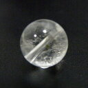 星入り 水晶 クォーツ 丸ビーズ 貫通穴 12mm 【1点もの】 天然石 パワーストーン