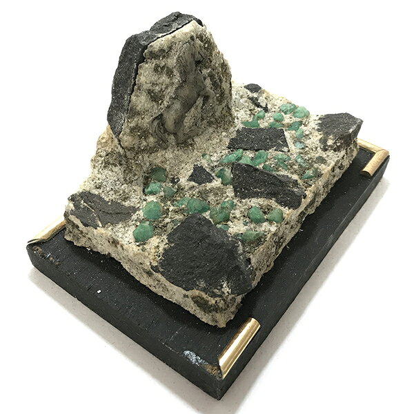 エメラルド アンティーク風 置物 (台座欠けあり) 153x80mm 370g 天然石 スピリチュアル インテリア パワーストーン [3]