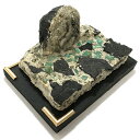 エメラルド アンティーク風 置物 (台座欠けあり) 153x80mm 370g 天然石 スピリチュアル インテリア パワーストーン