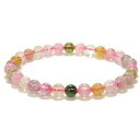 マルチカラートルマリン 6mm 【1点もの ブレスレット】 天然石 パワーストーン