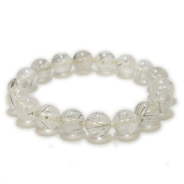 ブラックルチルinクォーツ【ブレスレット 1点もの】 11mm パワーストーン