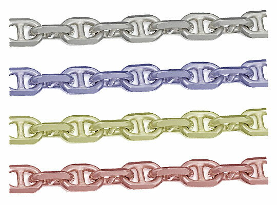 シルバーチェーン マリーナカットチェーン 完成品 ネックレス 幅 約:2.2mm T0.6mm 50cm 1本 シルバー925 無垢