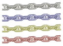 シルバーチェーン マリーナカットチェーン 完成品 ネックレス 幅 約:2.2mm T0.6mm 50cm 1本 シルバー925 無垢(4)