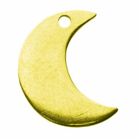 シルバー925 【チャームパーツ】 三日月チャーム 約L10.5xW7.5-4mm 《10個》 イエローロジウムカラーコーティング