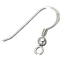 シルバー925 【ピアスフック】 約L32x8mm 《10ペア》 sv925 無垢