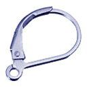 シルバー925 【レバーバック】ピアス 約L13x10mm 《10ペア》 sv925 ロジウムカラーコーティング