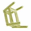 シルバー925 【石枠フレーム】 スクエア・正方形 シルバーパーツ 約4x4mm 10個 sv925 イエローロジウムカラーコーティング