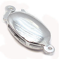 シルバークラスプ 20x8.5mm /1個/ ロジウムコーティング 留め具 金具 エンドパーツ