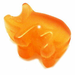 キャッツアイ 【合成石パーツ】 ブタパーツ オレンジ 約20x10x13mm 《1個》