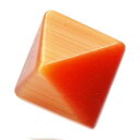 キャッツアイ 【合成石パーツ】 8面体ダイス 約17x17x24mm 《1個》