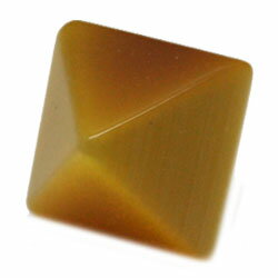 キャッツアイ 【合成石パーツ】 8面体ダイス 約17x17x24mm 《1個》